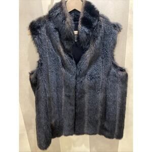 Donna Salyers Faux Fur Vest-S